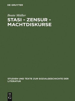 cover image of Stasi--Zensur--Machtdiskurse
